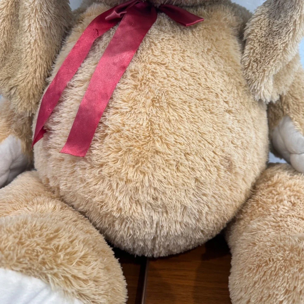 Melissa & Doug Giant Stuffed Animal Bunny Kids 37in Tan Excellent Jumbo Plush